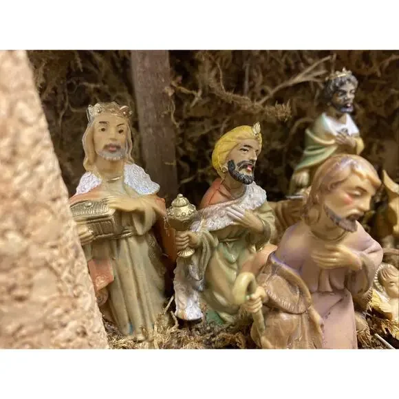 Nativity Scene Set 9 Piece Figurine Made in Italy Handmade Christmas Vintage - Picture 13 of 15